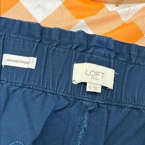 LOFT Navy Blue High-Rise Straight Girls' Bottoms